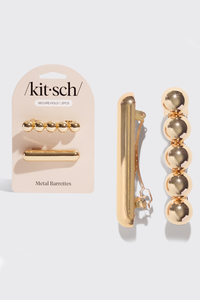 Gold Metal Barrettes