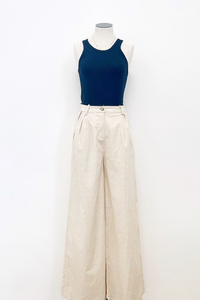 Wide Leg Linen Trousers