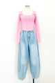 Pleated Barrel Jeans