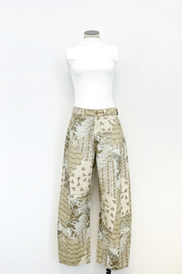 Printed Barrel Pants