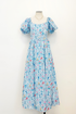 Puff Sleeve Corset Midi Dress