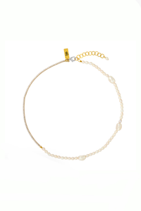 Rosalie Pearl Necklace-Gold