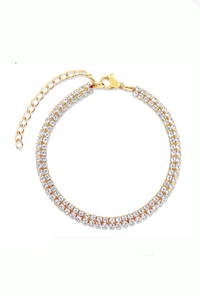 Rosie Double Tennis Chain Bracelet - Water Resistant