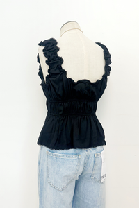 Sam Eyelet Trim Tie Front Top