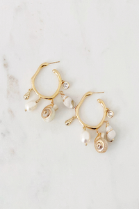 Shells On Hoop Earring