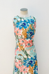 Shop Local Floral Open Back Tie Top