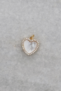 Small CZ Edge MOP Heart