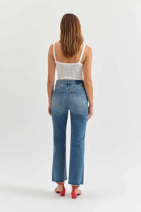 Soho Raw Cut Ankle Flare Jean