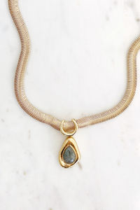 Chunky Herringbone Stone Necklace