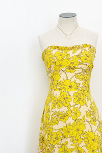 Sunny Floral Strapless Dress