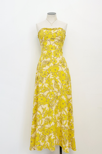 Sunny Floral Strapless Dress