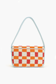 Sunset Check Beaded Shoulder Bag