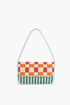 Sunset Check Beaded Shoulder Bag