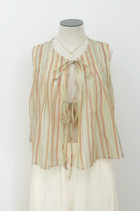 Sunset Sleeveless Pleat Top