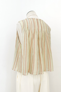 Sunset Sleeveless Pleat Top