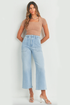 Patch Pocket Wide Leg Flare Jean