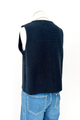 Tie Front Sleeveless Knit Vest