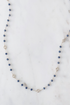 Tiny CZ Navy Spaced Bead Necklace