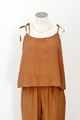 Tobacco Textured Tie Top