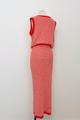 Tomato Stripe Knit Midi Skirt