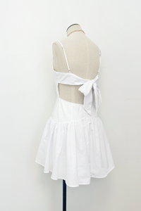 Tori Tie Back Linen Mini Dress