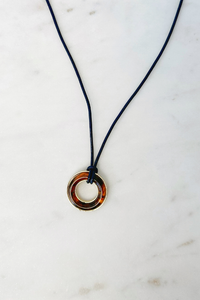 Tortoise Ring on Cord Necklace