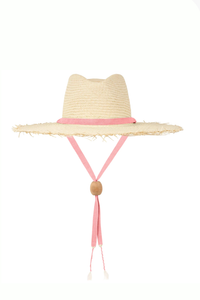 Veronica Wide Brimmed Palm Fringe Hat