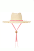 Veronica Wide Brimmed Palm Fringe Hat