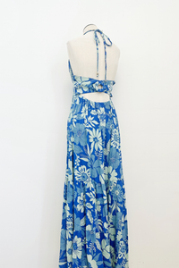 Victoria Floral Halter Maxi Dress