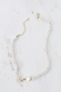 White Bead w/ Moby Pearl Necklace