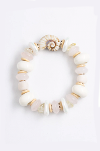 Chunky Bead Shell Bracelet