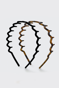 Zig Zag Headband-Black & Tort