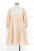 Jaquard Puff Sleeve Dress