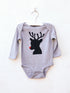 SH Rudolph Reindeer Grey Long Sleeve Bodysuit