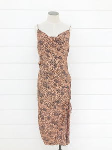 Spotted Cat Cowl Neck Dress