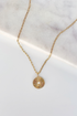 Round Opal Pendant Necklace