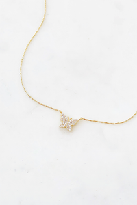 CZ Tiny Butterfly Necklace