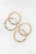 Beaded Color Hoops