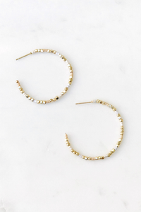 Peachy Bead Hoops