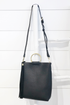 Black Mini Tote W/ Ring Handle