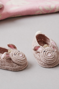 Bunny Crochet Baby Booties - House of Lucky