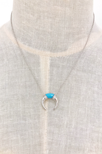Turquoise Horn Necklace
