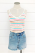 Crochet Rainbow Crop Top