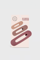Flat Lay 3pc Claw Clip-Terracotta