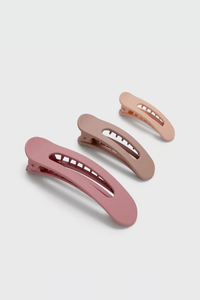 Flat Lay 3pc Claw Clip-Terracotta