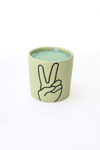 5.75oz Lavender & Thyme Peace Impressions Ceramic Candle