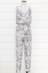 Honeycomb Surplice Jumpsuit