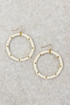 Ivory Thread Wrap Drop Hoops