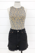 Grey Leopard Sweater Tank