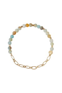 Mini Stone w/ Chain Stacking Bracelet